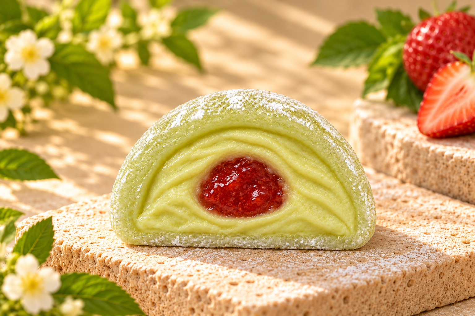 Matcha Mochi with Strawberry Jam.png