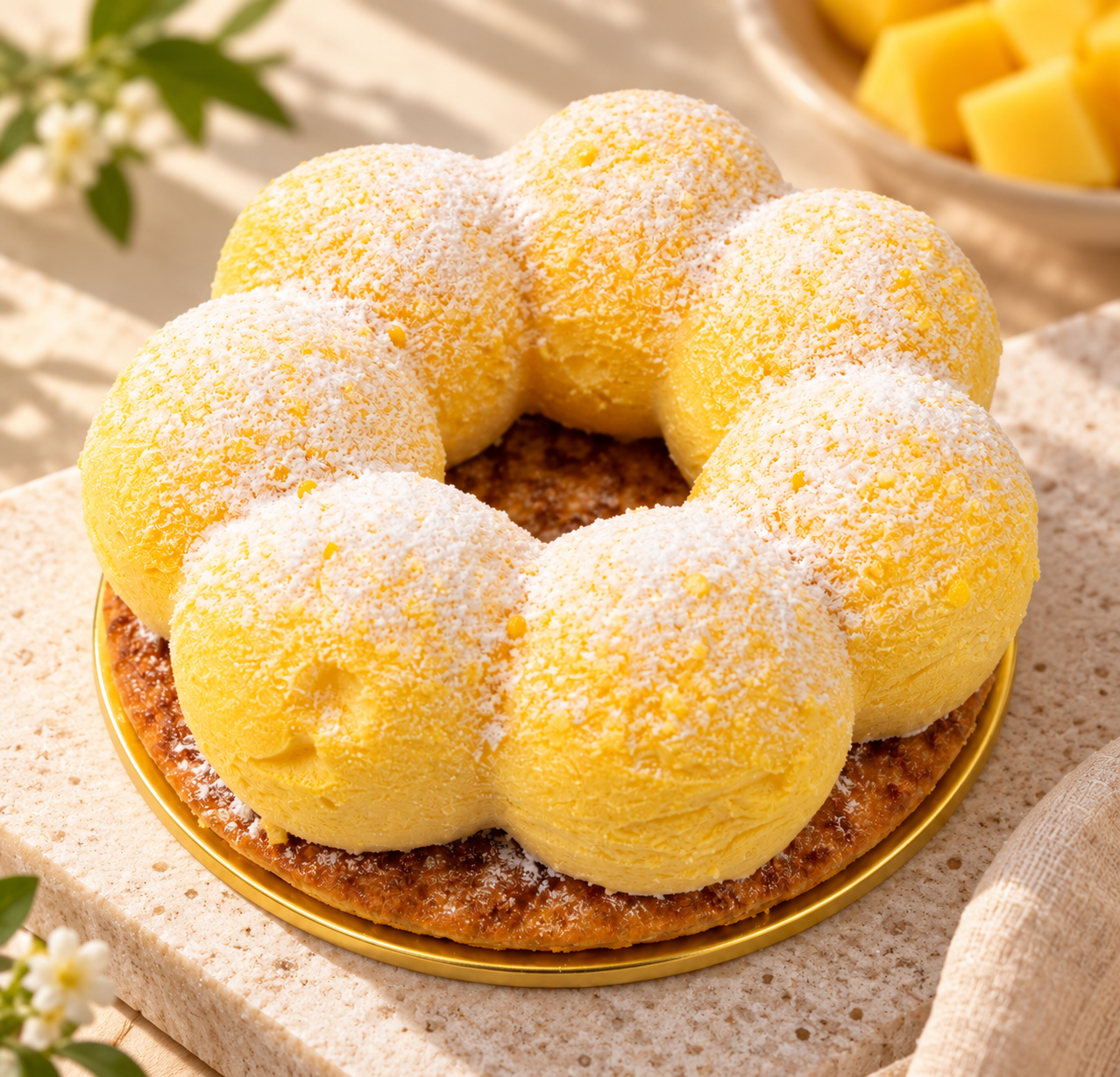 Sunlit Golden Bubble Donut Delight.png
