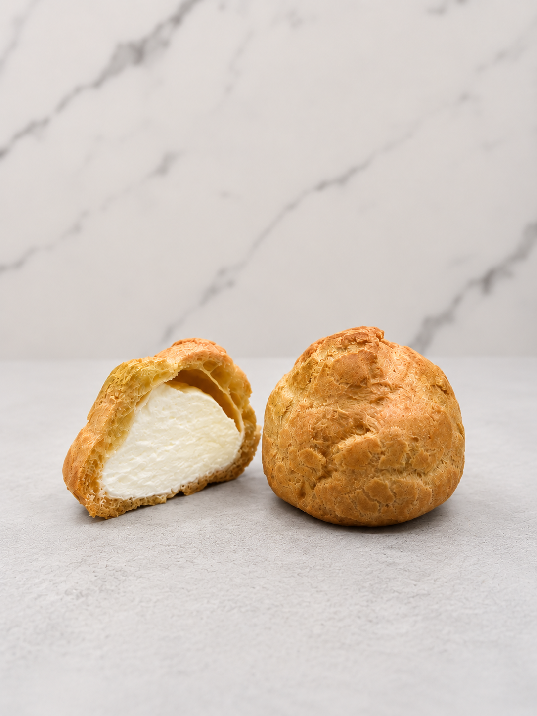 Cream Cream Puff (2 Pieces in a Box)