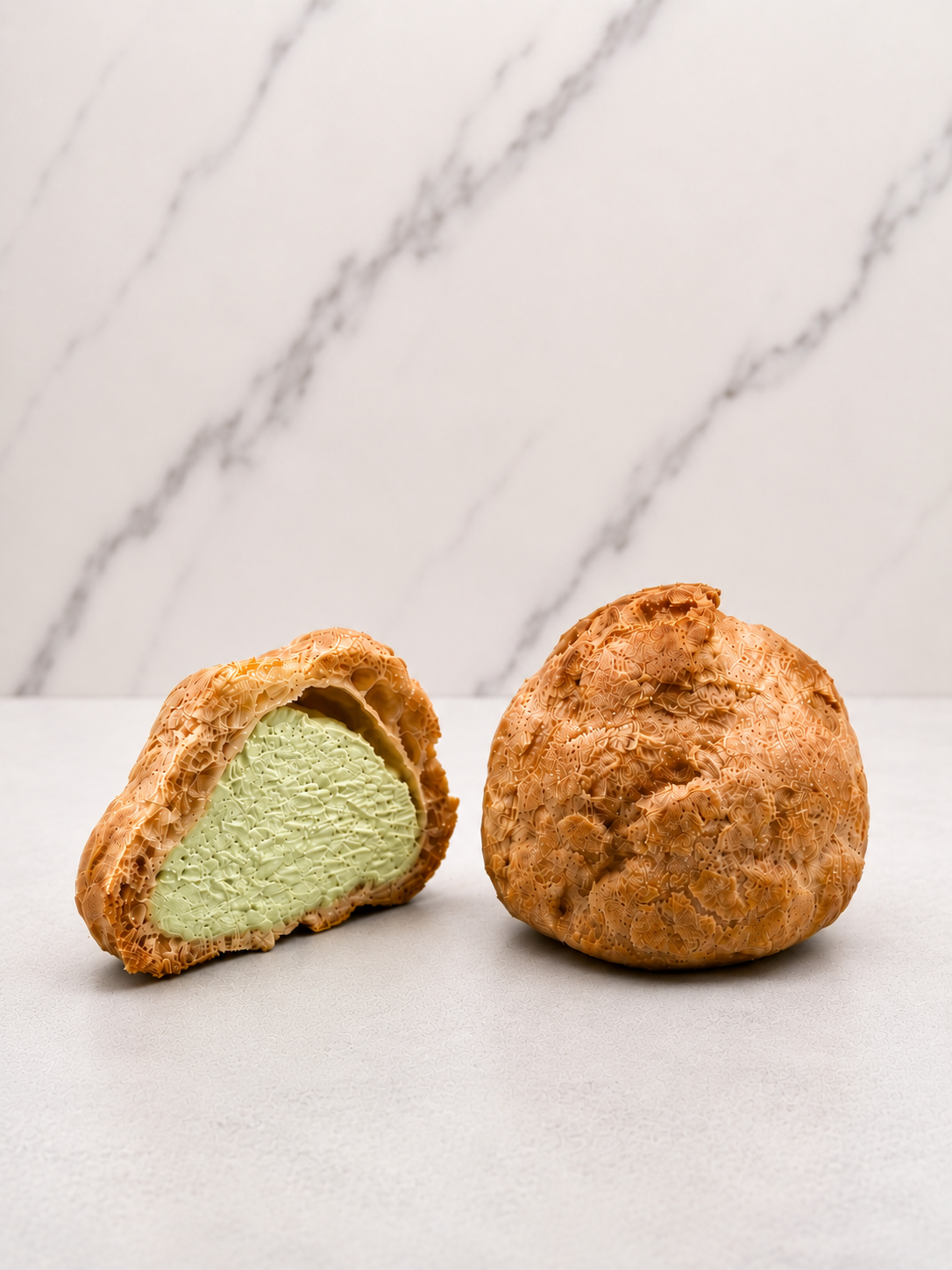 Pandan Lychee Cream Puff (2 Pieces in a Box)