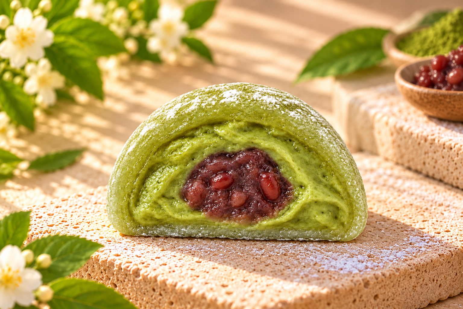 Matcha Mochi with Red Bean Filling.png