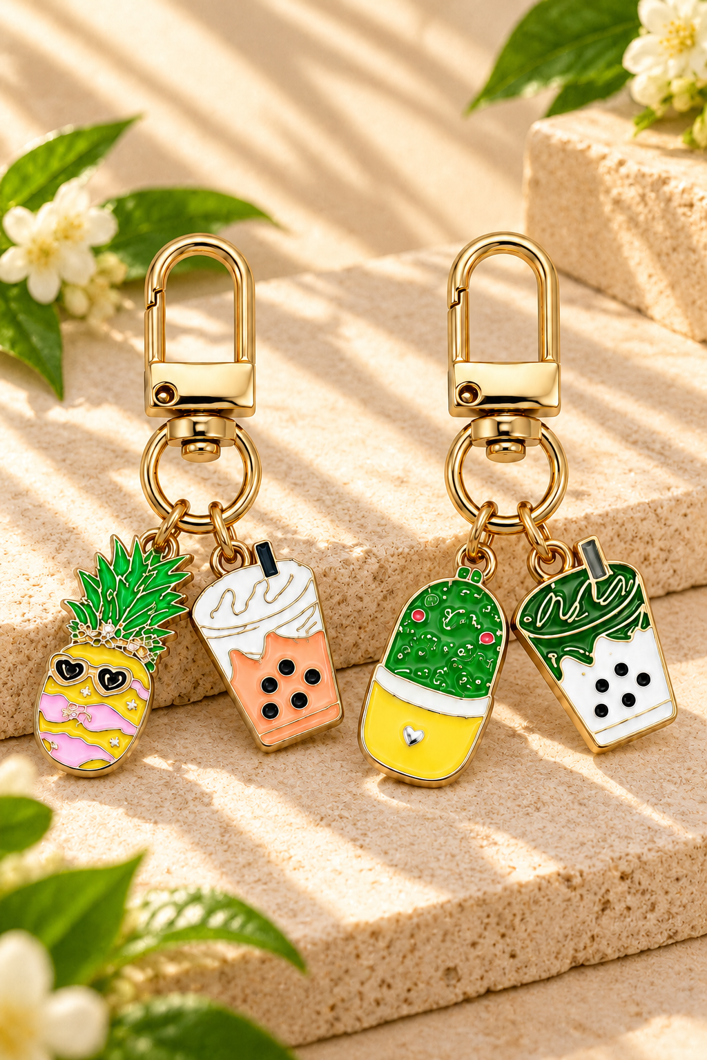 Sunlit Tropical Enamel Keychains.png
