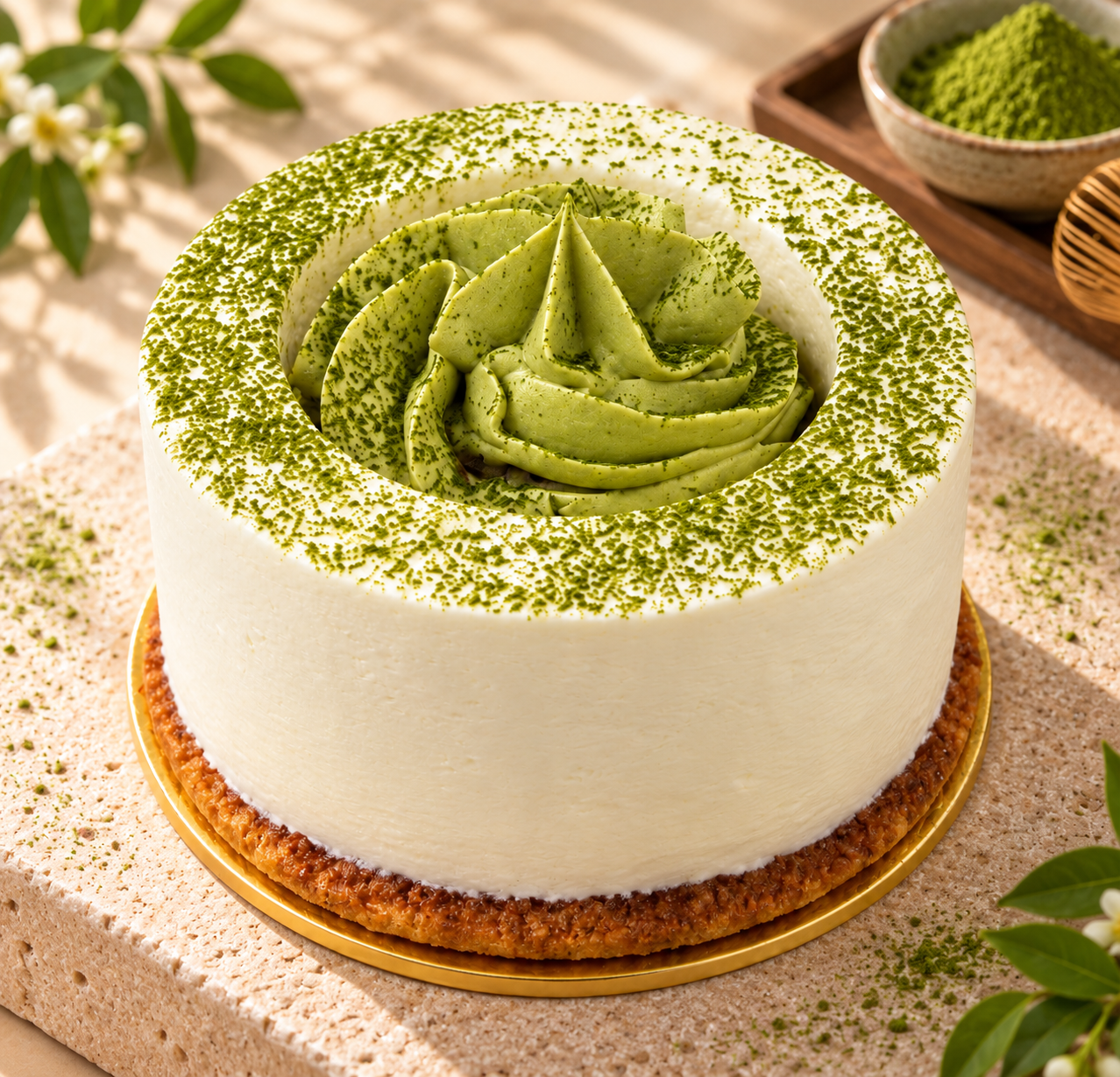 Matcha Cream Blossom Cake.png
