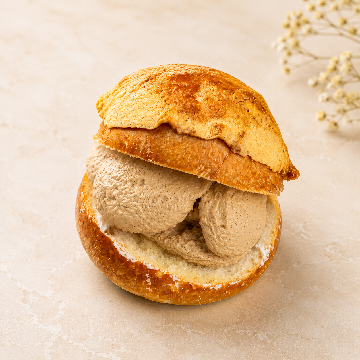 Vietnamese Coffee Pineapple Bun