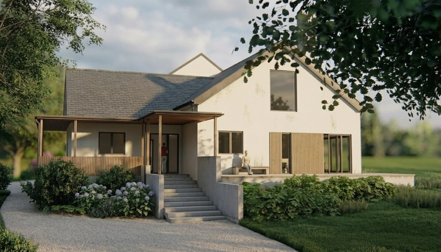A contemporary, energy-efficient replacement dwelling in rural Hampshire - Edge Architecture - long elevation.jpg