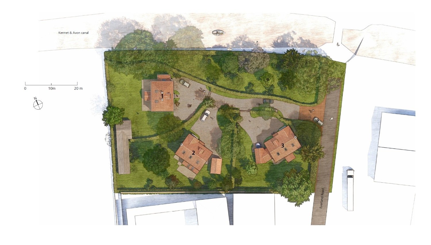 THREE NEW HOUSES IN A CONSERVATION AREA - BERKSHIRE