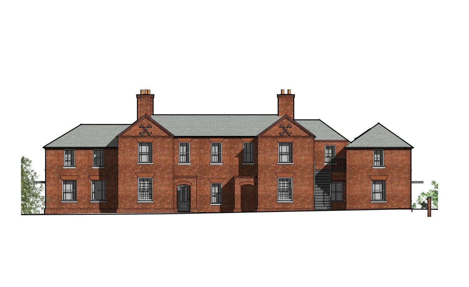 Converted Victorian police station in Hungerford, Berkshire, transformed into four high-quality homes within the conservation area, retaining historic architectural features through sensitive heritage-led design by EDGE Architecture.