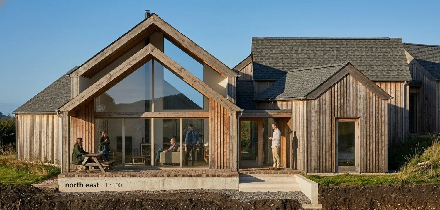 Bespoke countryside home in Cold Ash, Berkshire, combining contemporary architecture with a sensitive response to the surrounding landscape - Edge Architecture 