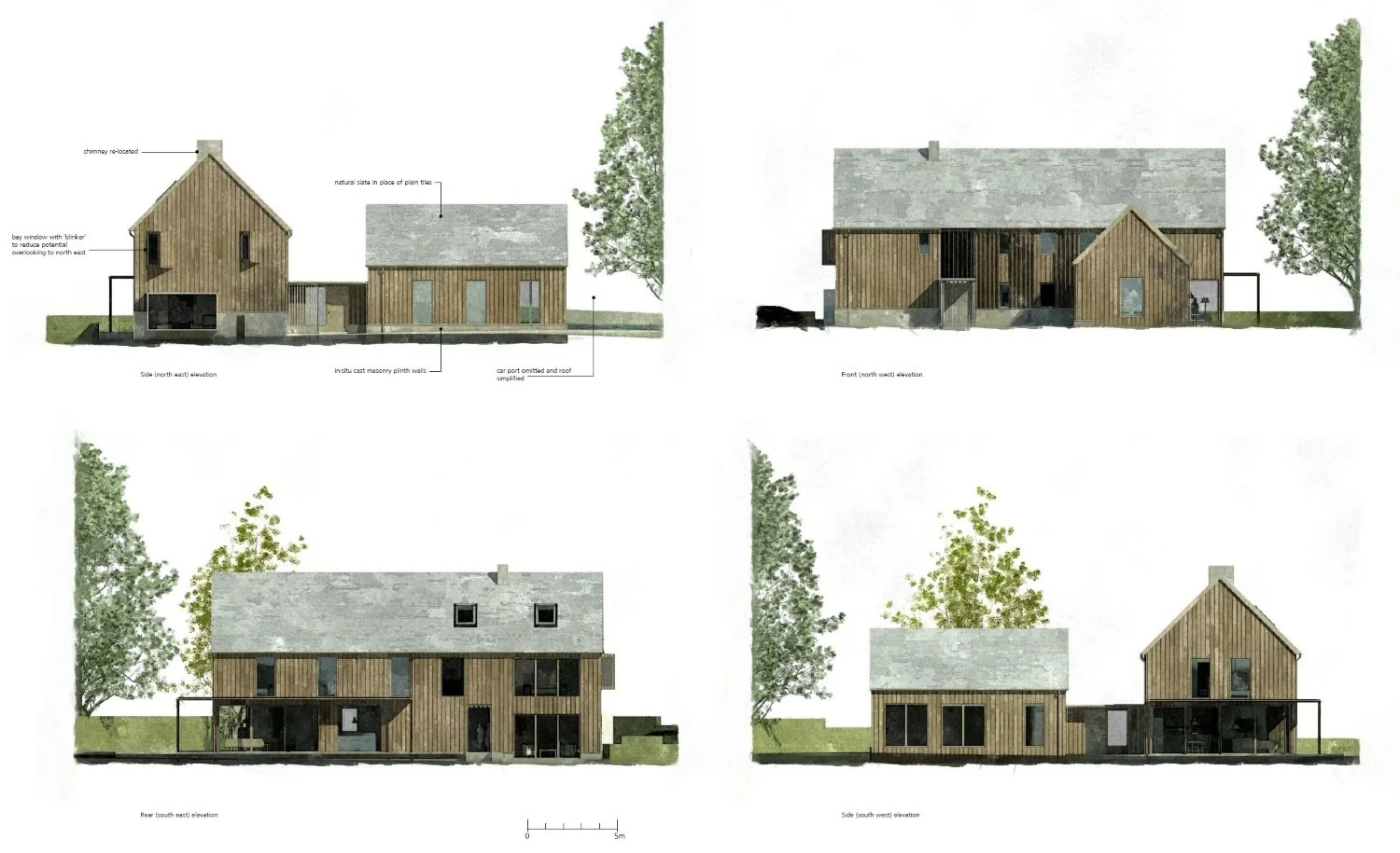 Contemporary replacement dwelling in Highclere, Hampshire, carefully integrated into the countryside through sustainable design and rural planning expertise - Edge Architecture
