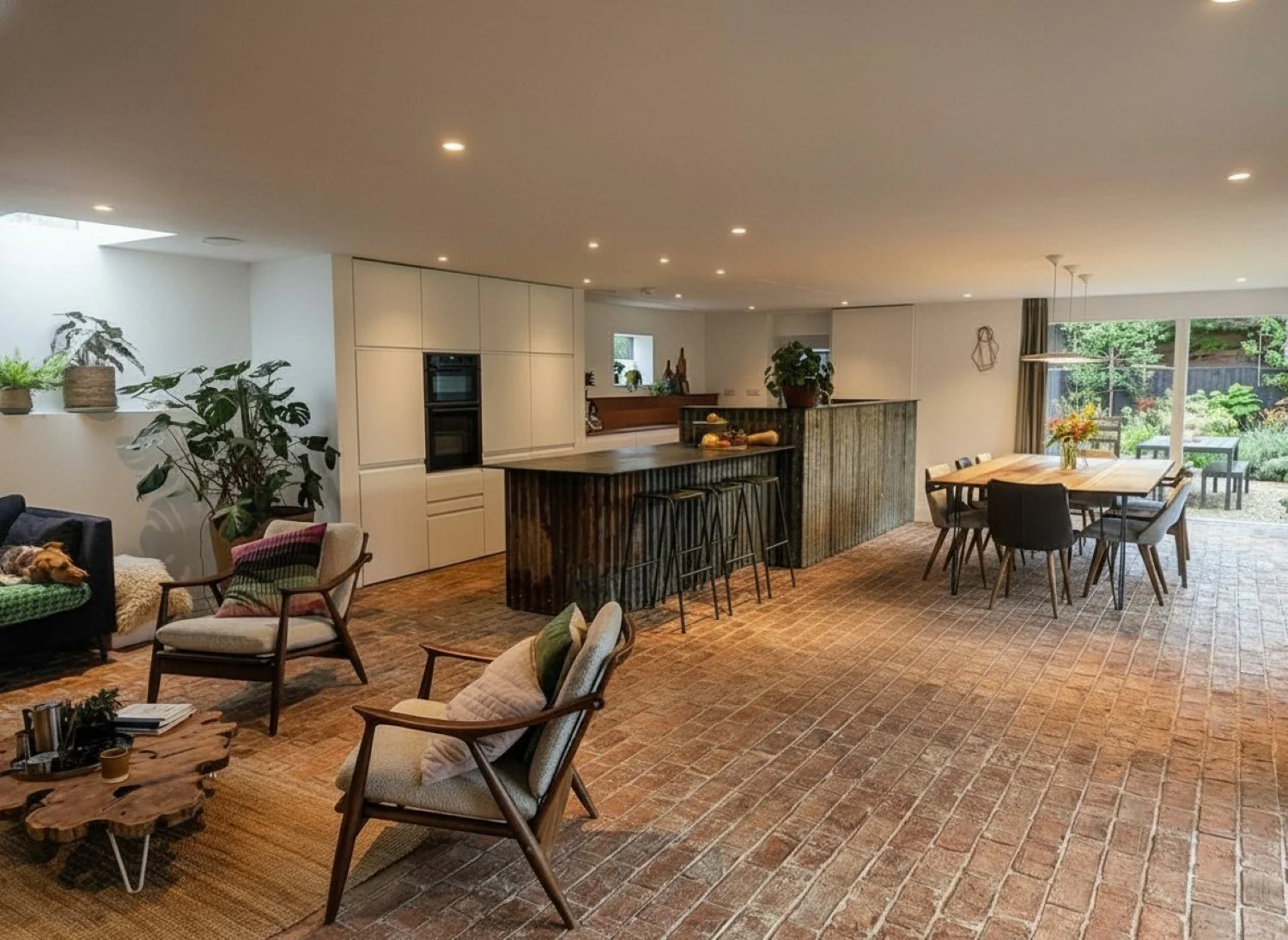 Class Q barn conversion in Enborne, Berkshire, transforming a rural agricultural building into a four-bedroom family home using reclaimed materials and sustainable design - Edge Architecture
