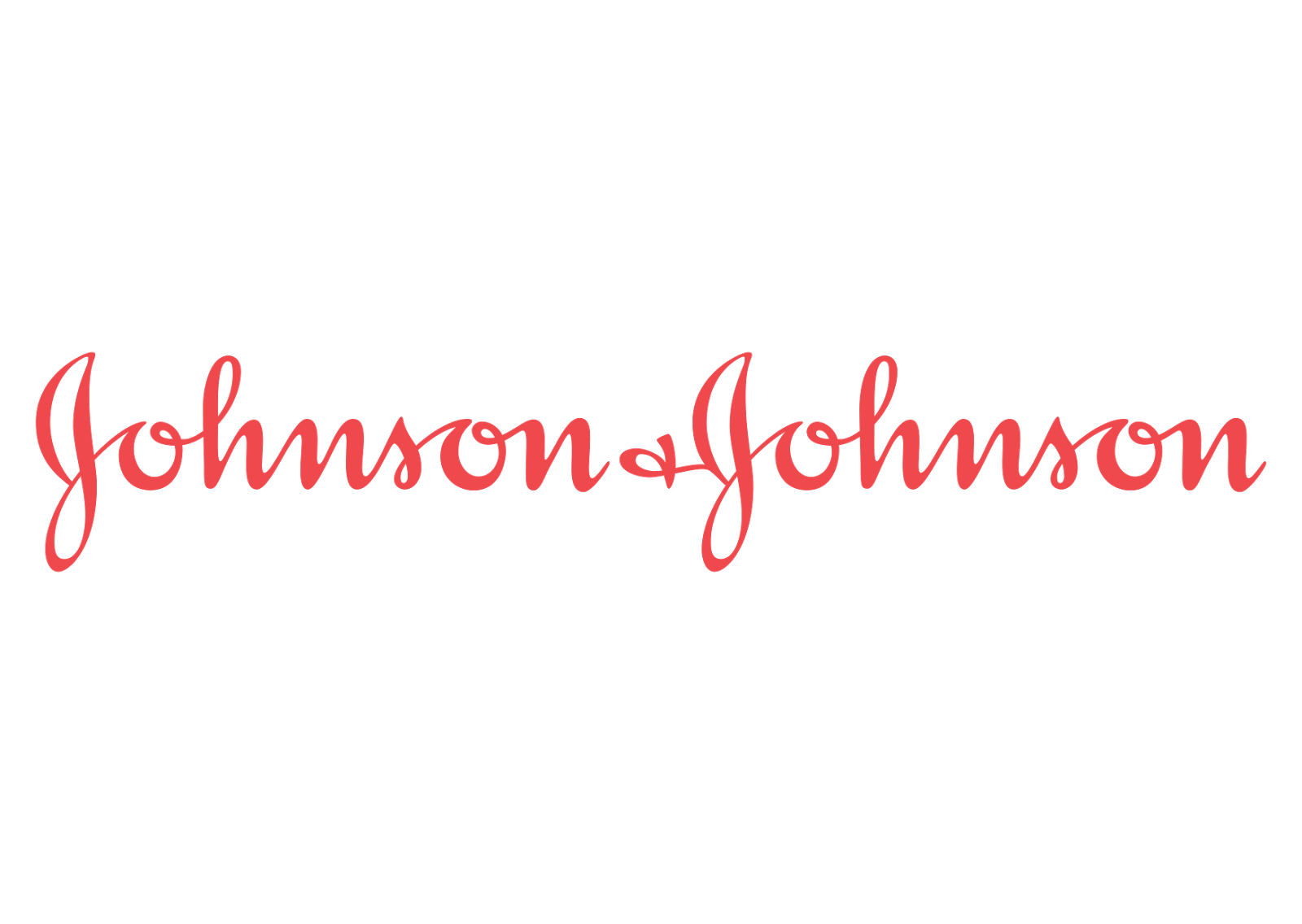 The Johnson & Johnson logo with black uppercase text and red cursive brand name.