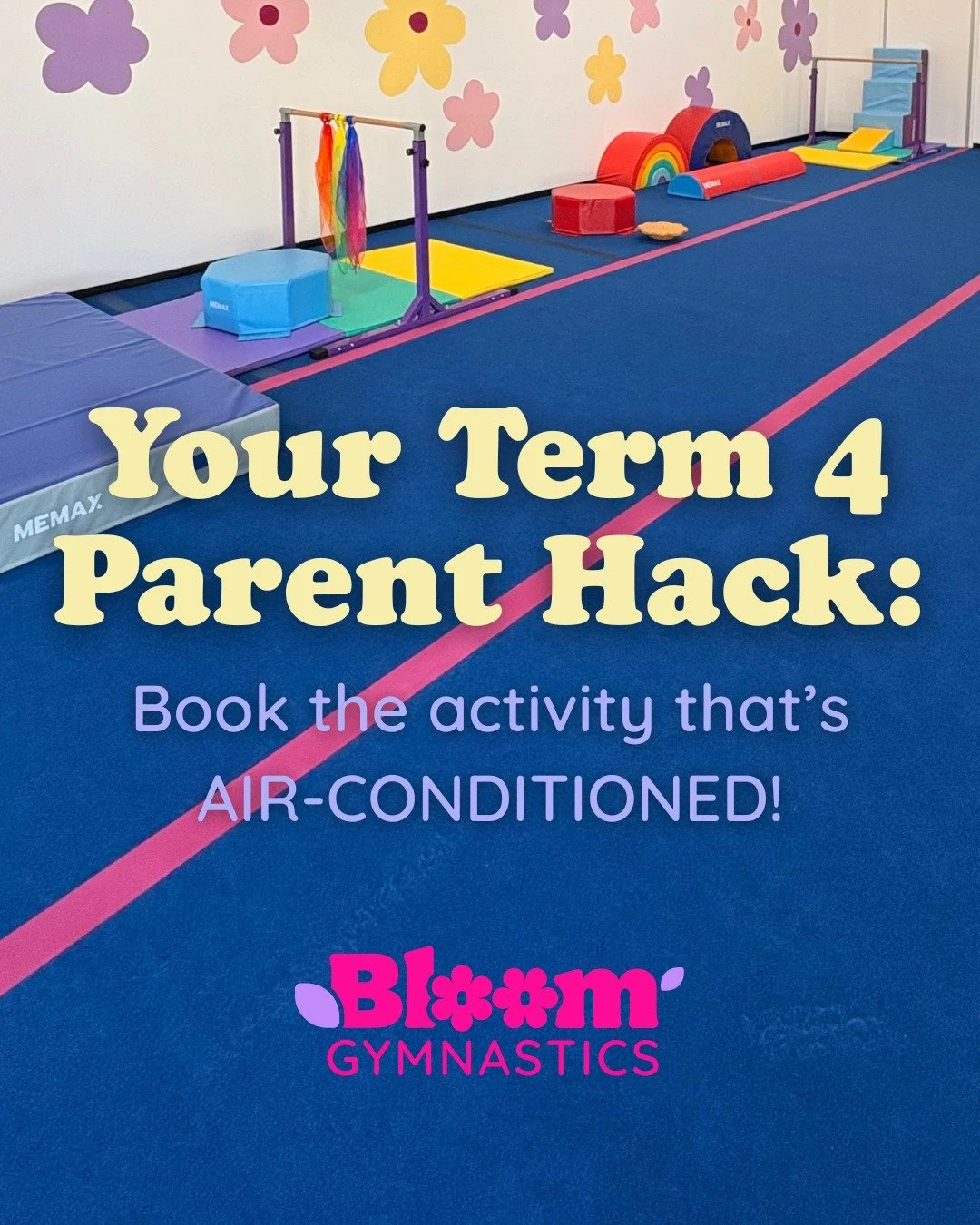 TERM 4 BOOKINGS ARE NOW OPEN!

Looking for an activity that keeps the kids moving, learning and having fun, without having to brave the heat? 

We have classes available for every stage:

🌸 School Aged Gymnastics - Beginner, Intermediate, &amp; Adva