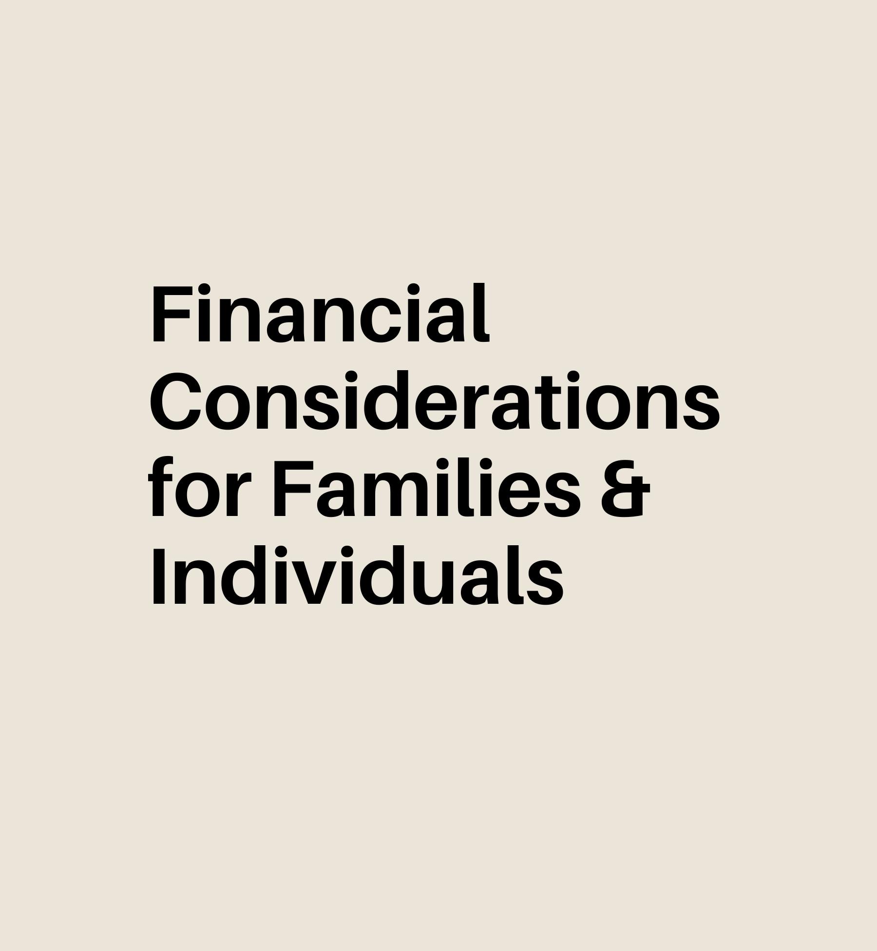 Financial Considerations for Families