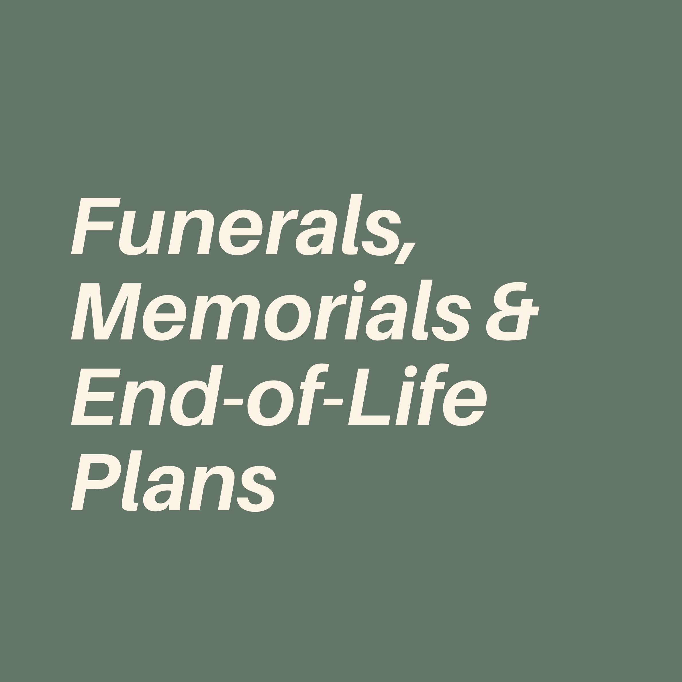 Funeral, Memorial, &amp; Celebration of Life: What to consider