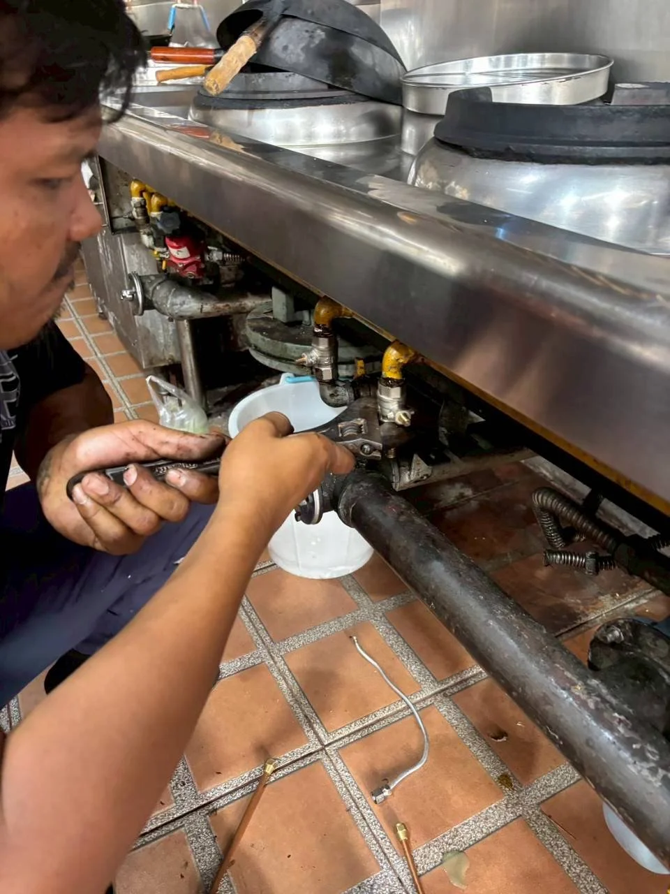 ตรวจเช็คระบบแก็สสำหรับร้านอาหาร