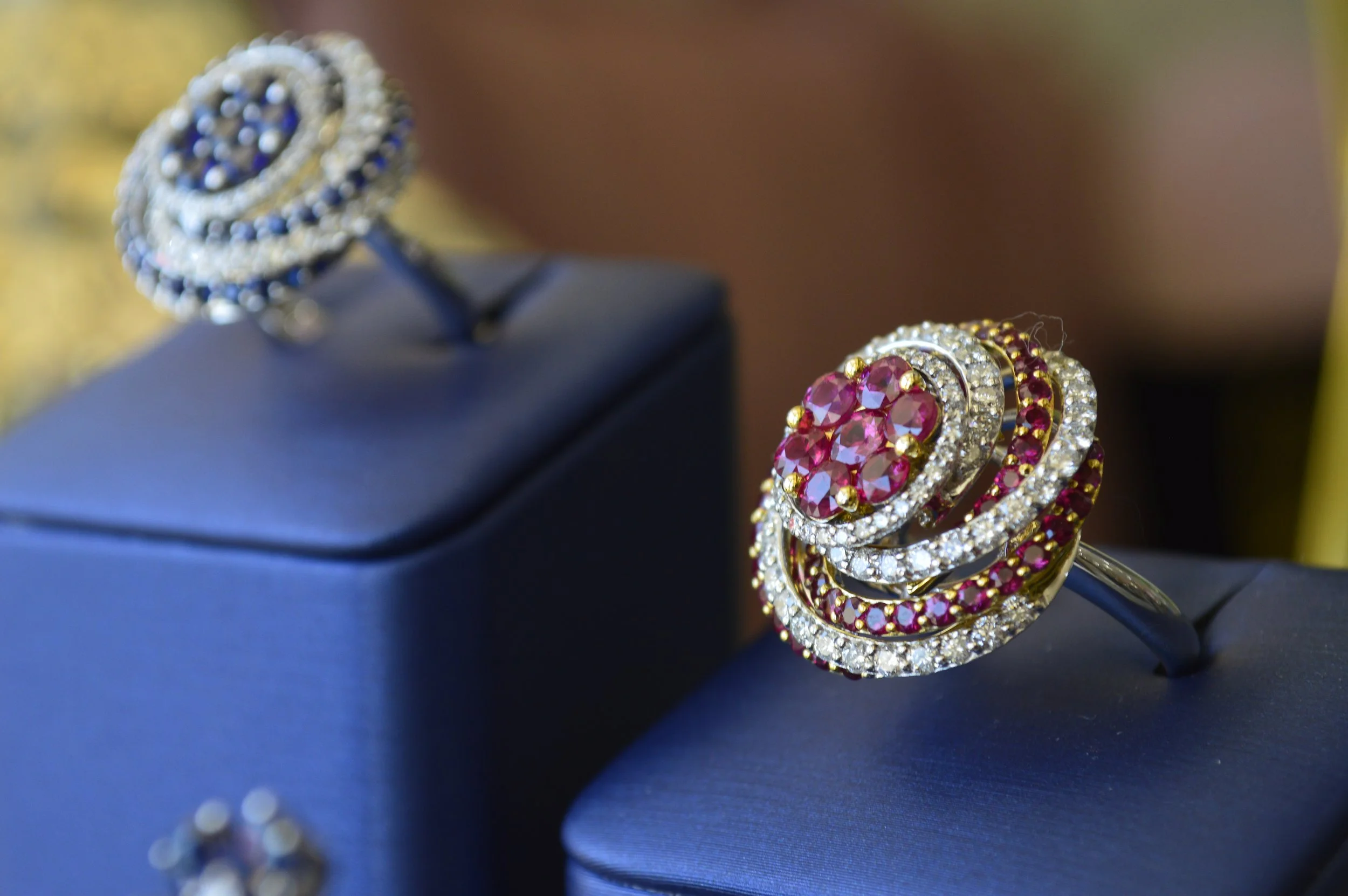 Colorful fashion rings