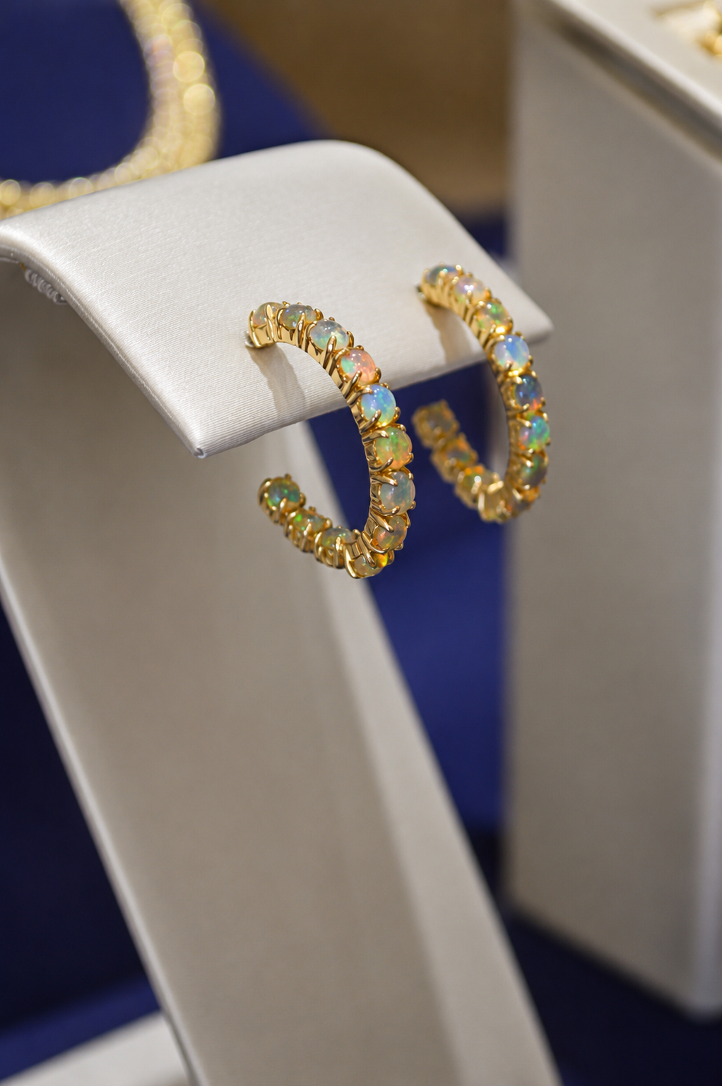 Gorgeous gemstone hoop earrings