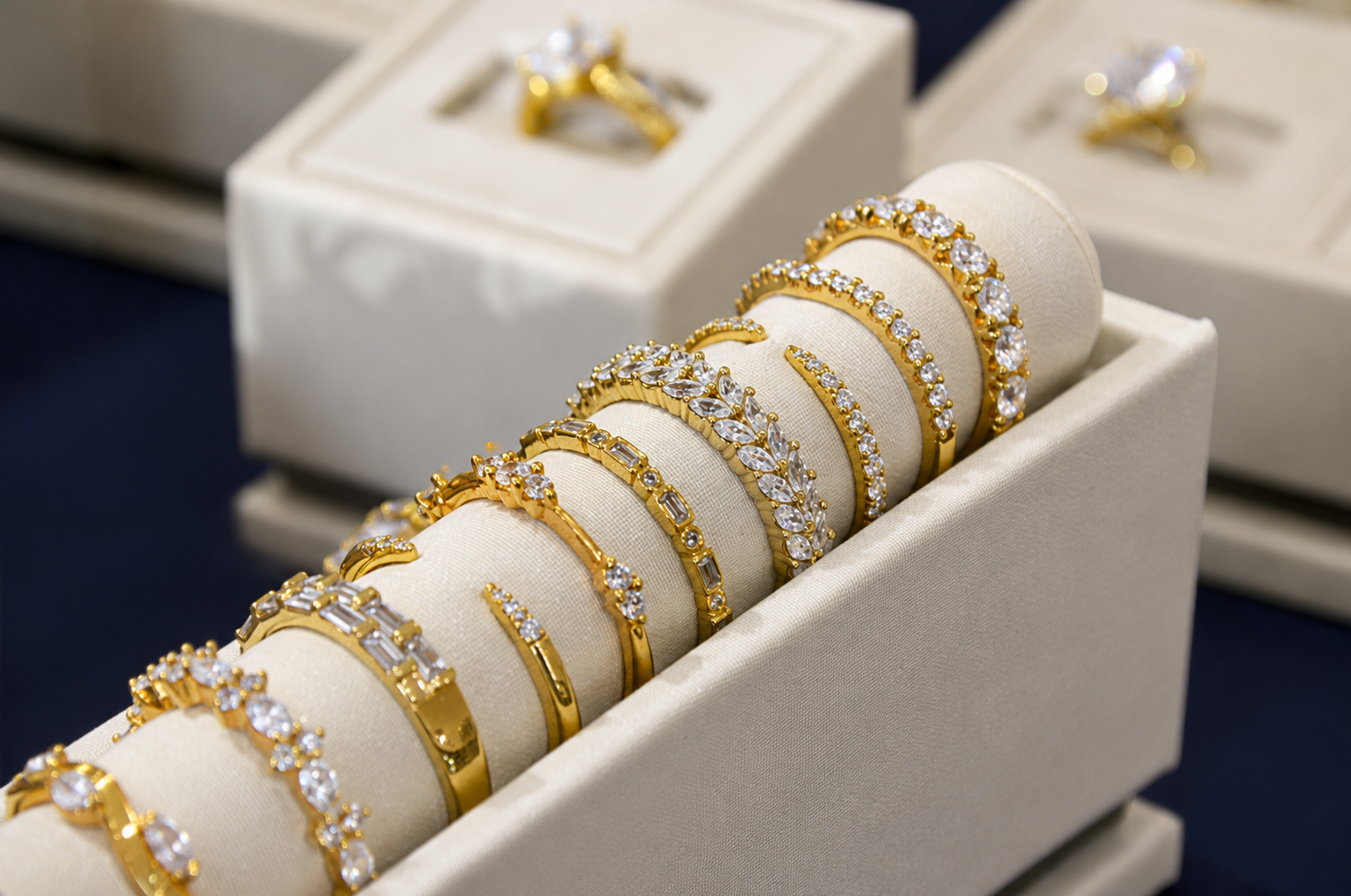 Gold diamond bands