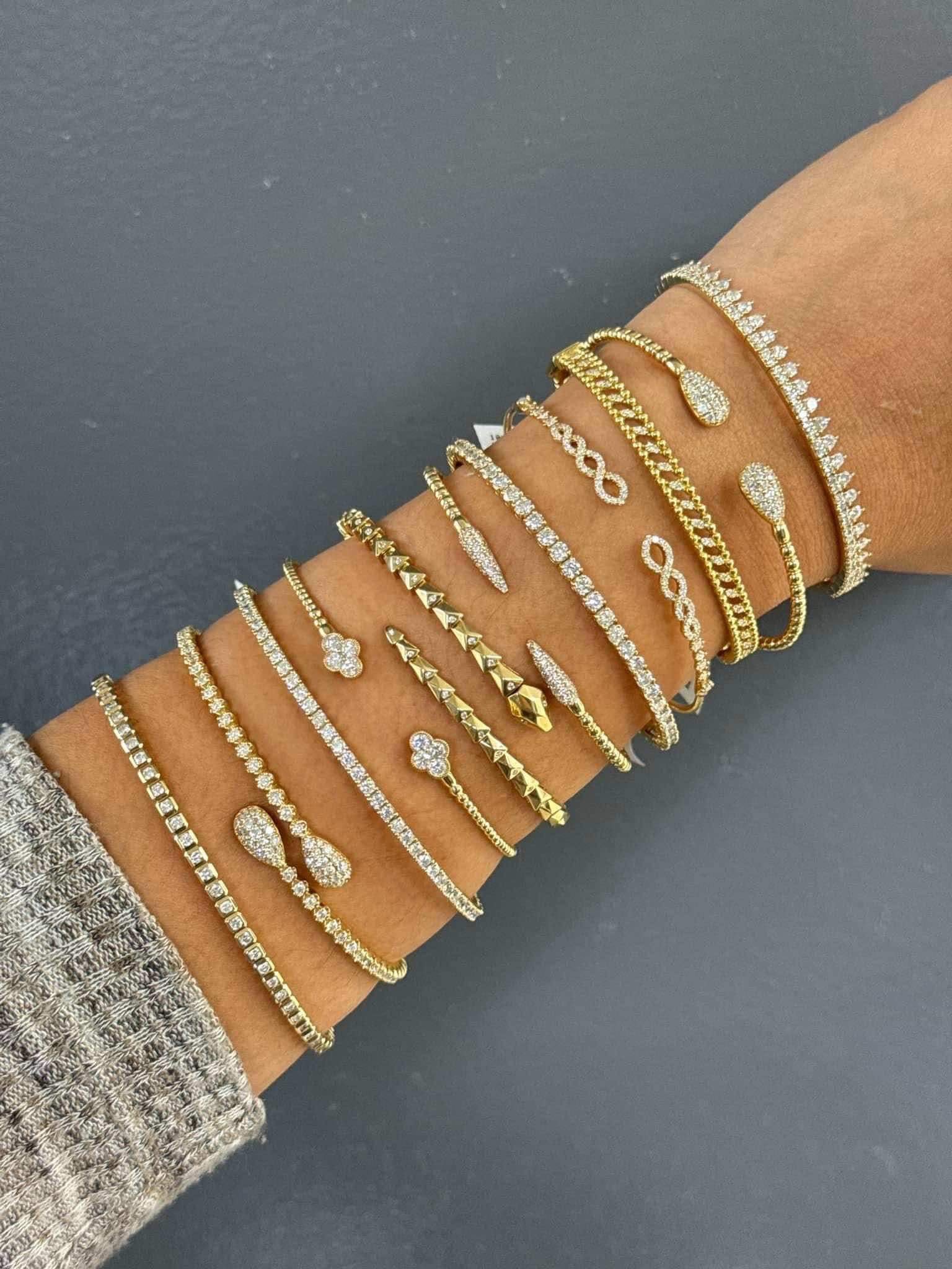 Gold bangles and bracelets