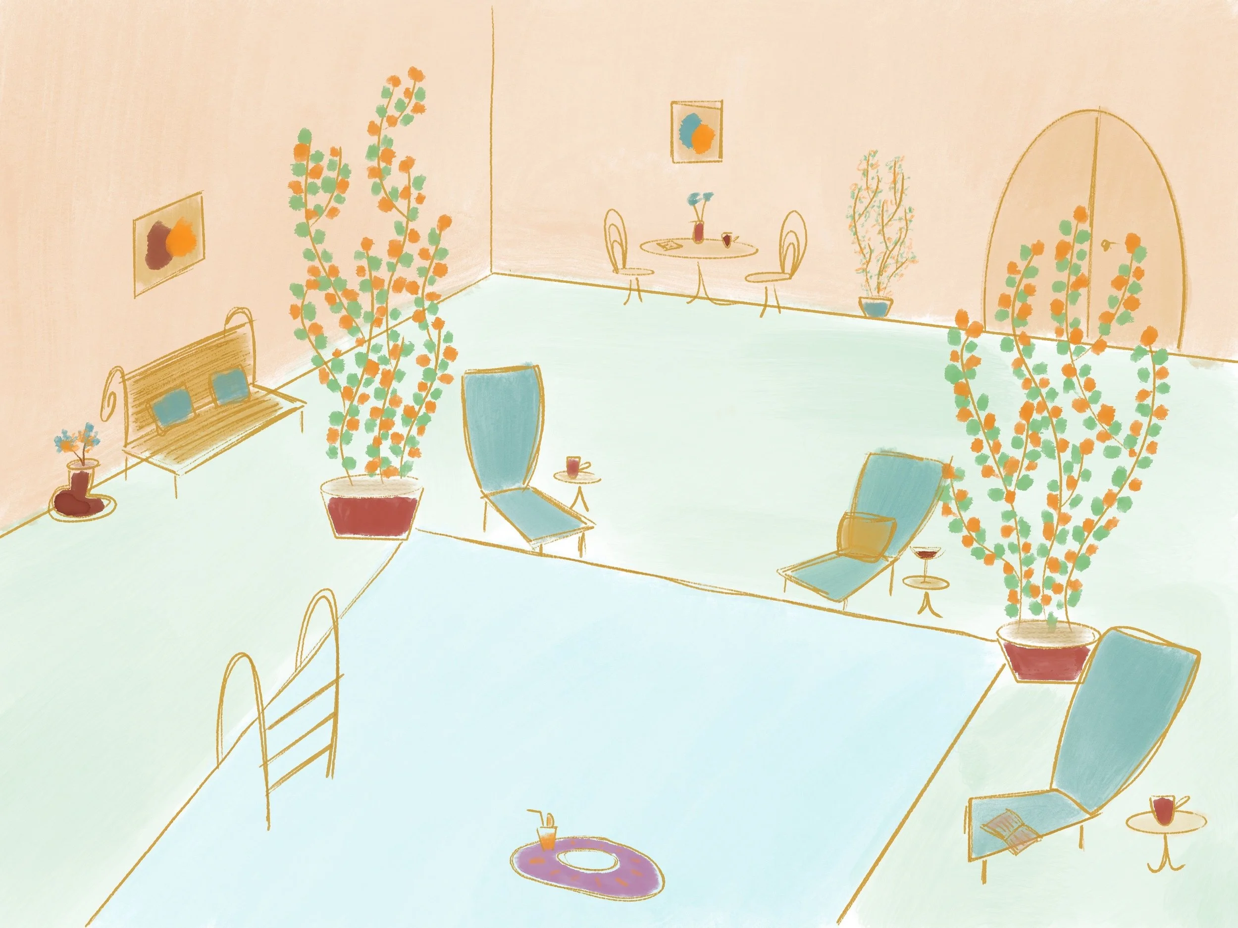 Patio with a pool