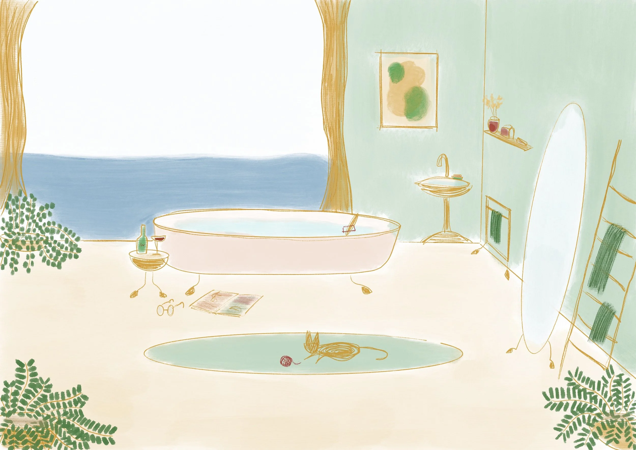 Bathroom with a view