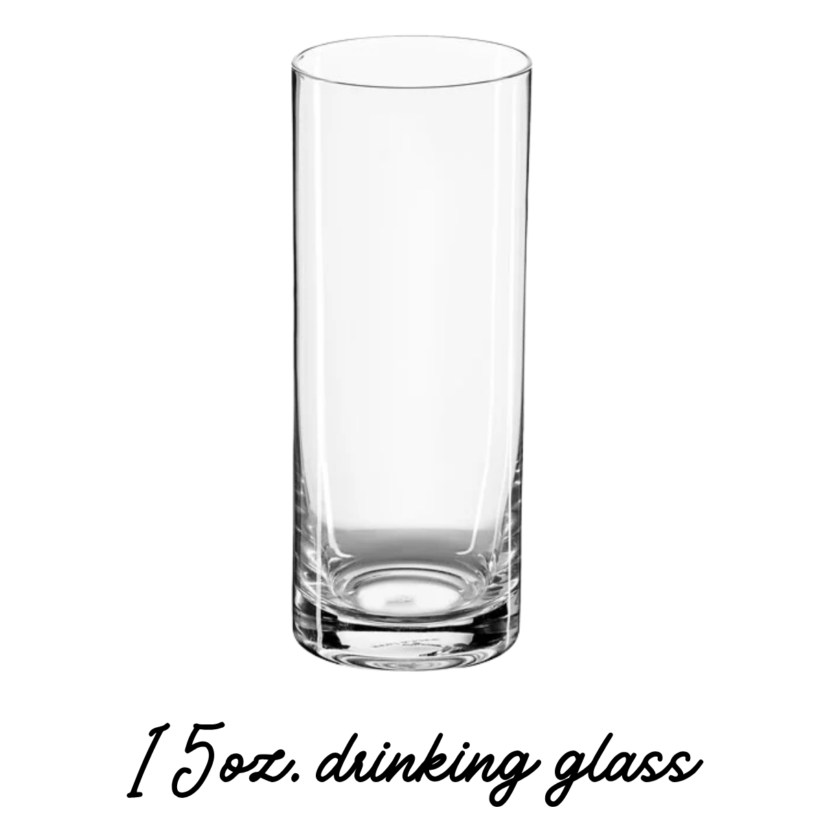 Empty tall glass on a black background