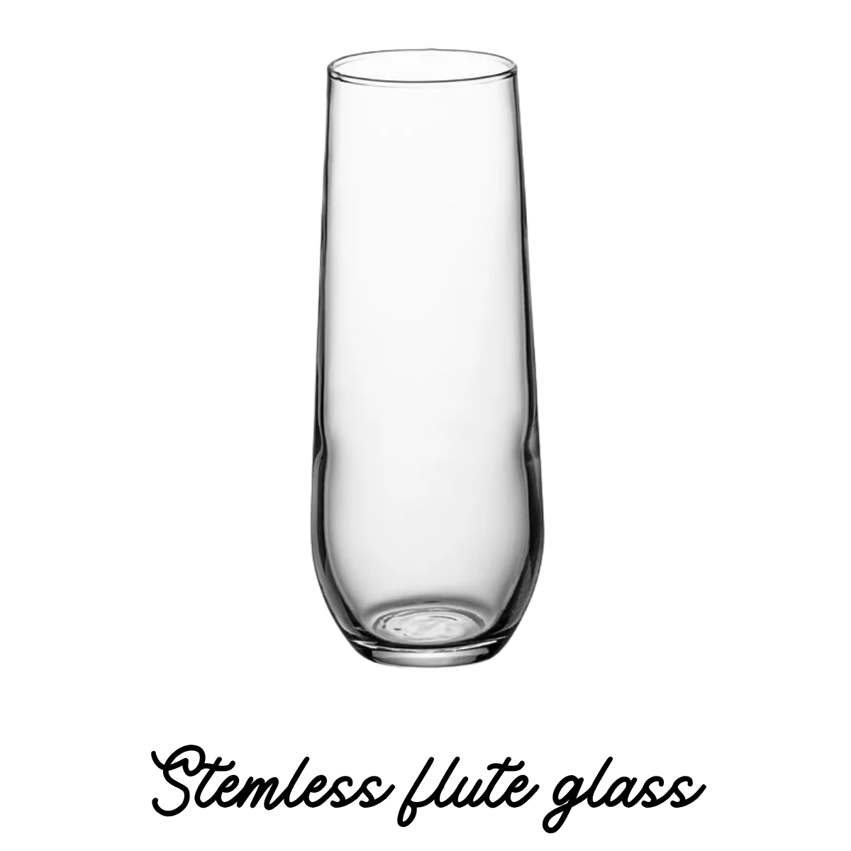A clear, empty glass tall vase with a narrow opening.