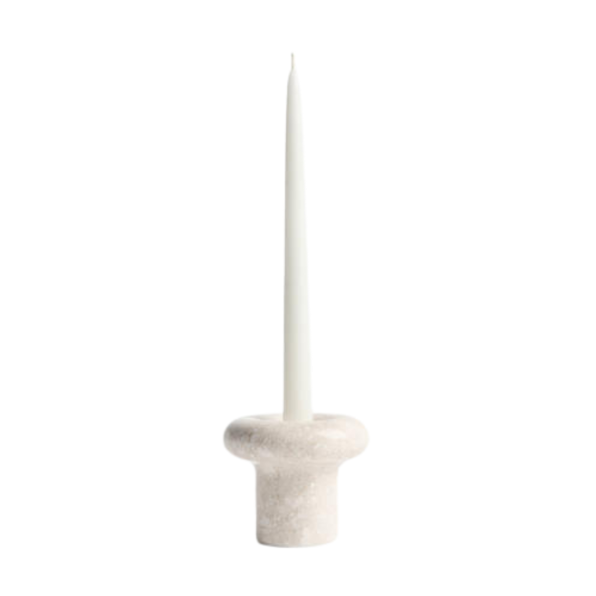 Marble candle holder (white)