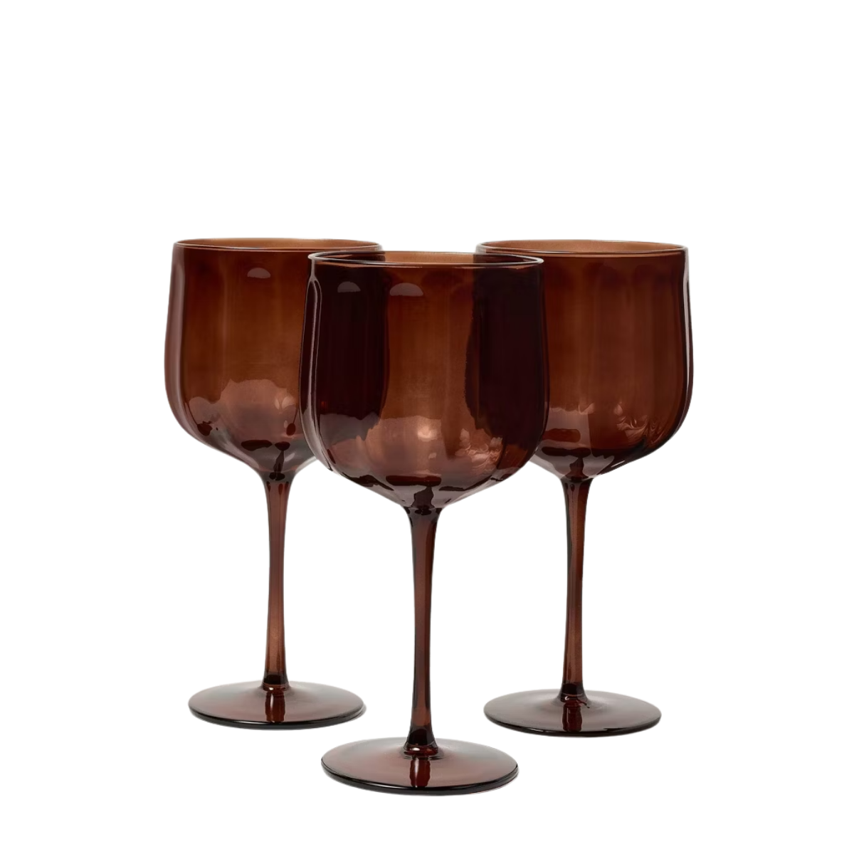 Chocolate Brown Wine Glasses