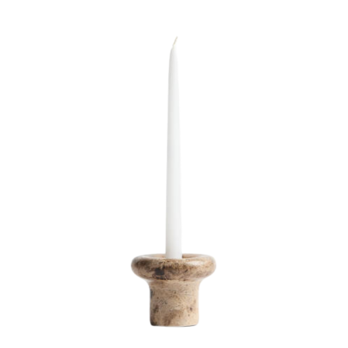 Marble candle holder (brown)
