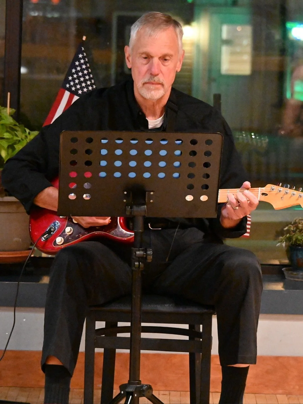 Guitar student playing at the Lancaster Guitar Showcase
