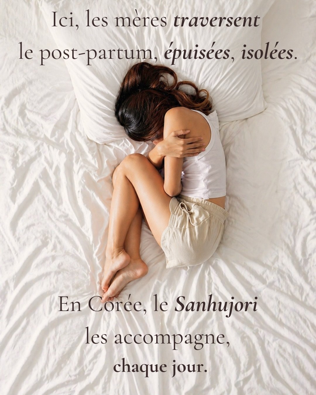 Devenir m&egrave;re ne devrait jamais signifier s&rsquo;oublier soi-m&ecirc;me.

Et pourtant, trop de femmes apprennent encore &agrave; &ldquo;tenir&rdquo; dans l&rsquo;&eacute;puisement, le silence et l&rsquo;isolement, alors que cette p&eacute;riod