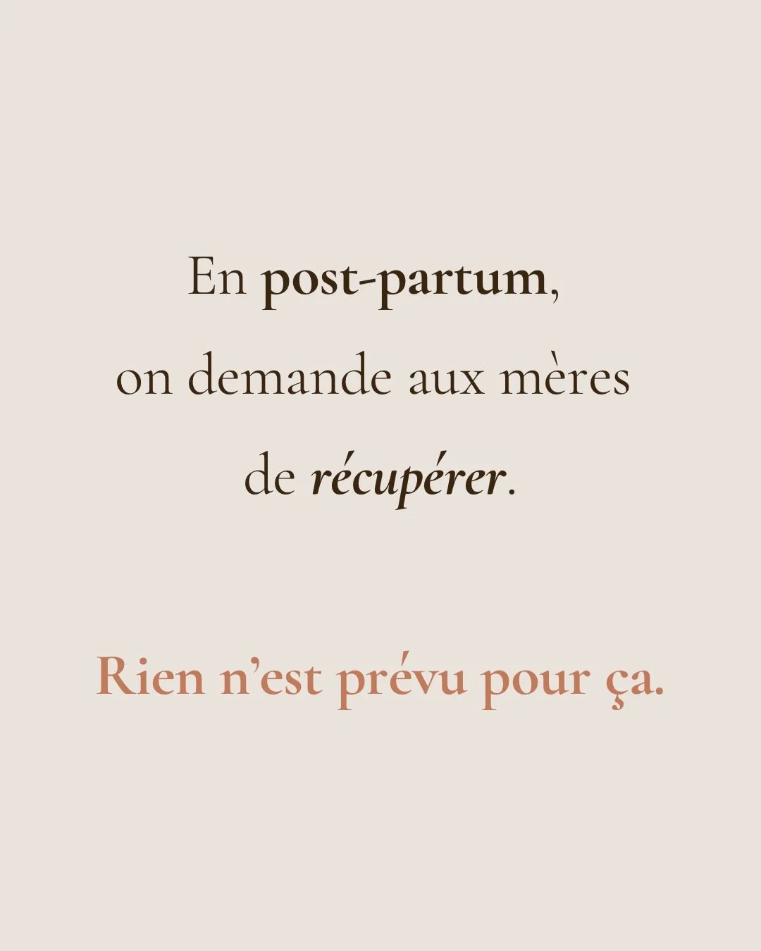 Le post-partum n&rsquo;est pas une parenth&egrave;se.
C&rsquo;est une p&eacute;riode fondatrice.

Ce qui s&rsquo;y joue ne dispara&icirc;t pas apr&egrave;s quelques semaines.
Cela s&rsquo;inscrit dans le corps, dans le syst&egrave;me nerveux,
dans le