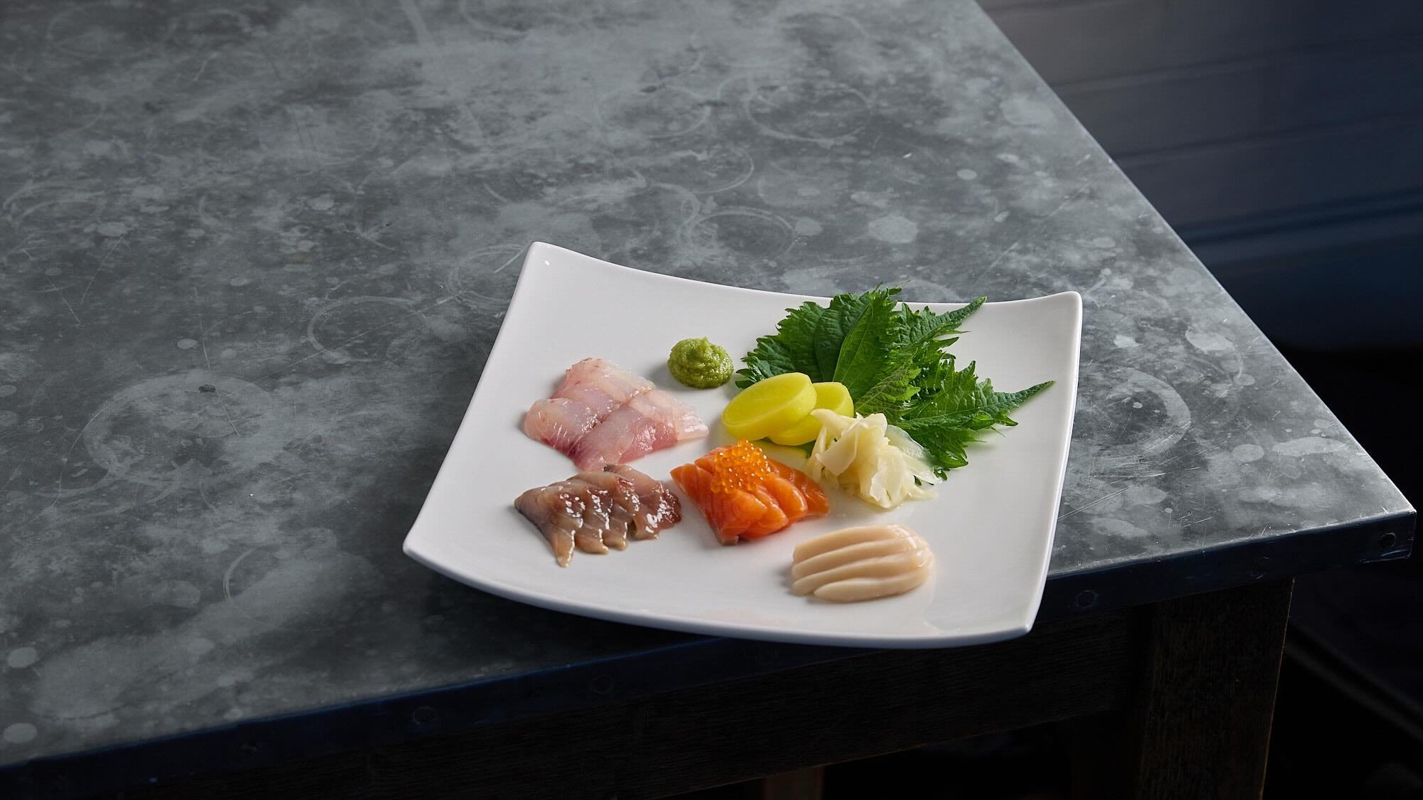 Sashimi, clean cuts and clean flavours.
