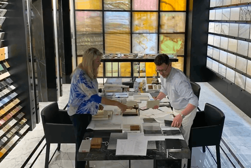 David Nastasi selecting materials