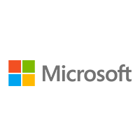 Microsoft-Logo mit vier bunten Quadraten und dem Schriftzug 'Microsoft'