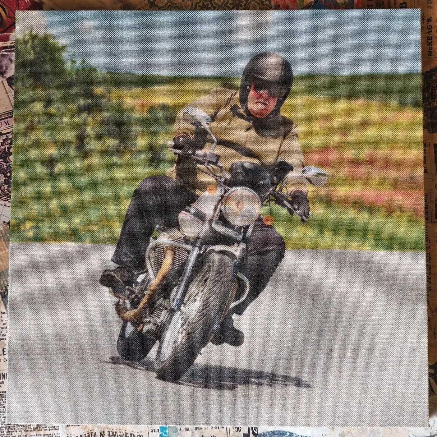 Quadretto in legno con foto stampata su tela