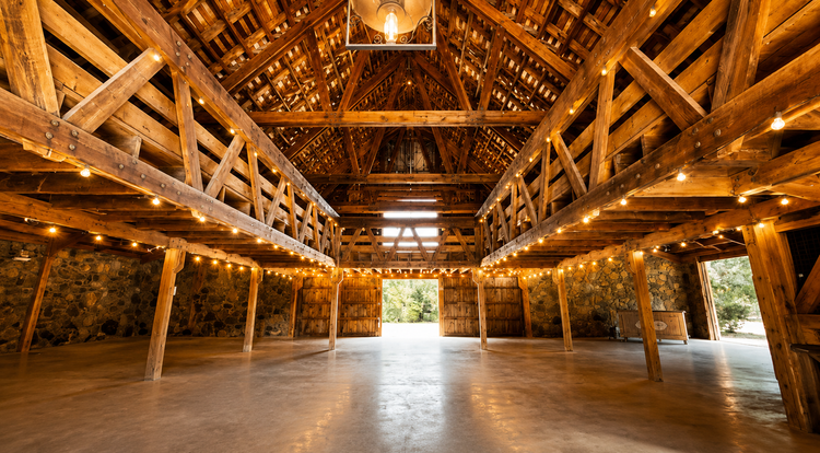 Inside the Harn Homestead event venue
