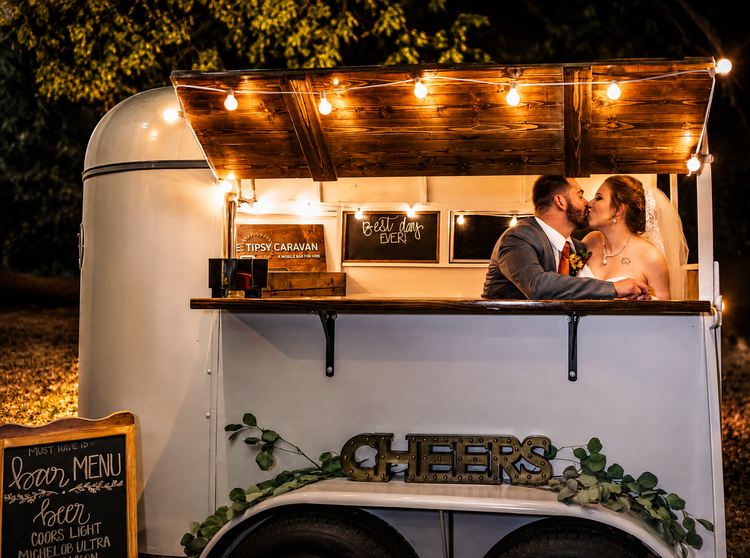 Wedding reception details at Harn Homestead