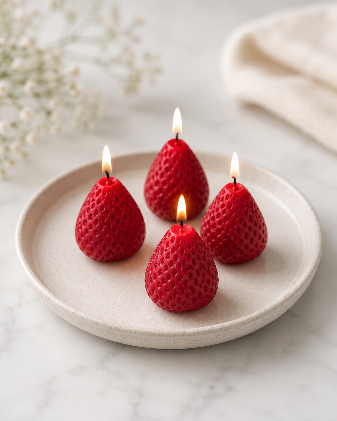 Strawberry Candle Set
