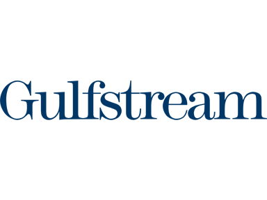 Gulfstream logo in blue text on a white background.