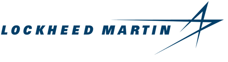 Lockheed Martin logo with stylized 'A' and lines.