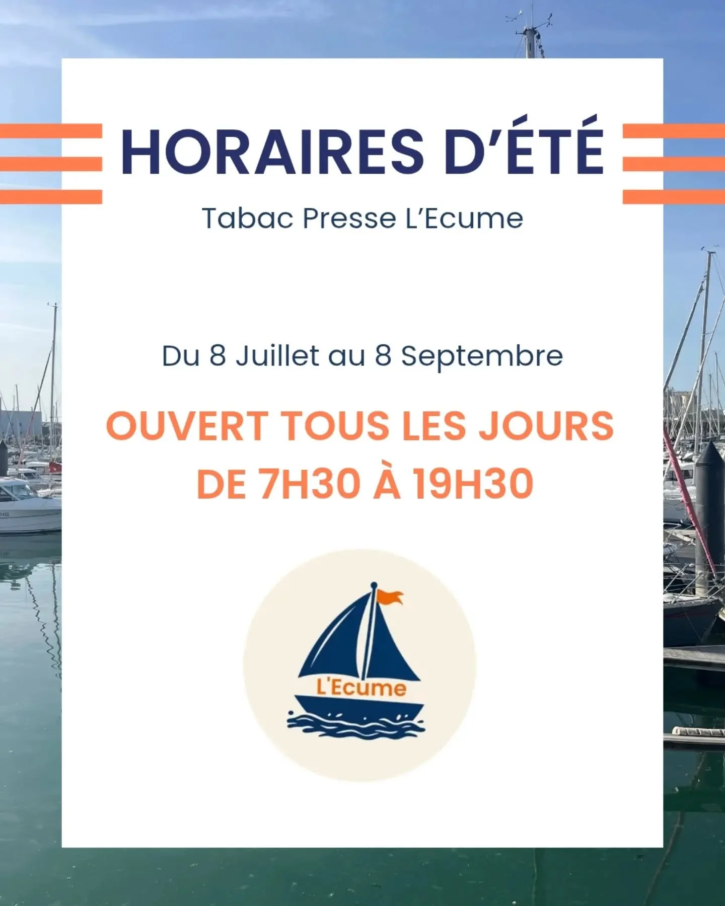 Nous vous accueillons tout l'&eacute;t&eacute; 🌞🏖