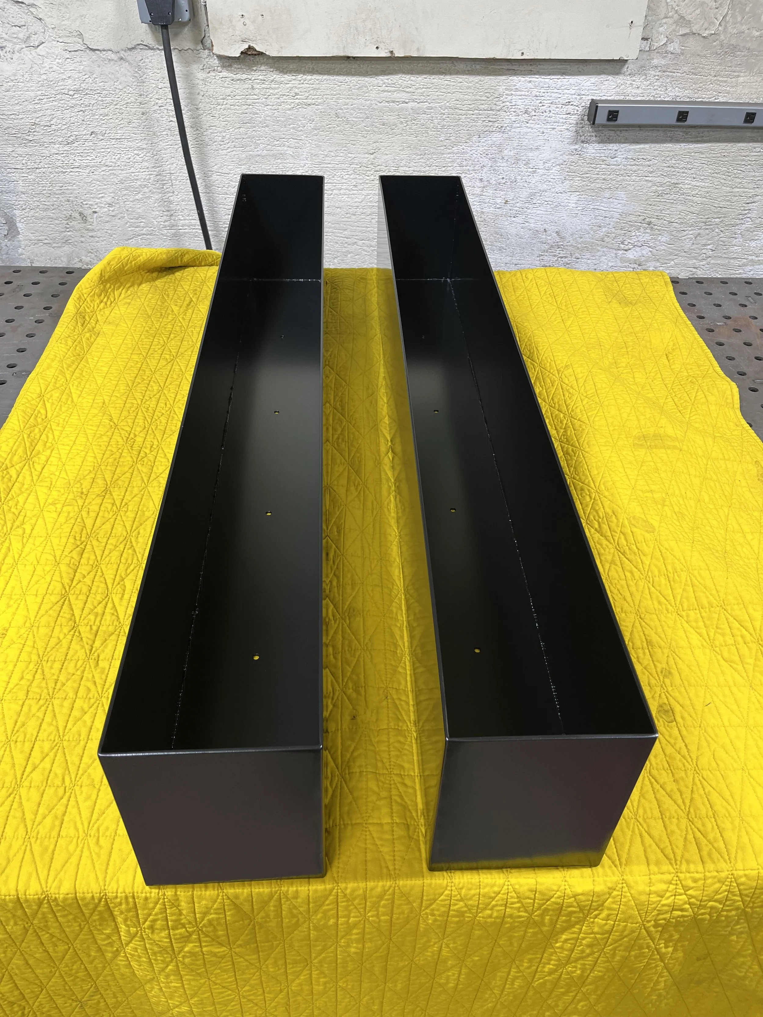 Black planter boxes