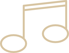 Musiknoten auf schwarzem Hintergrund