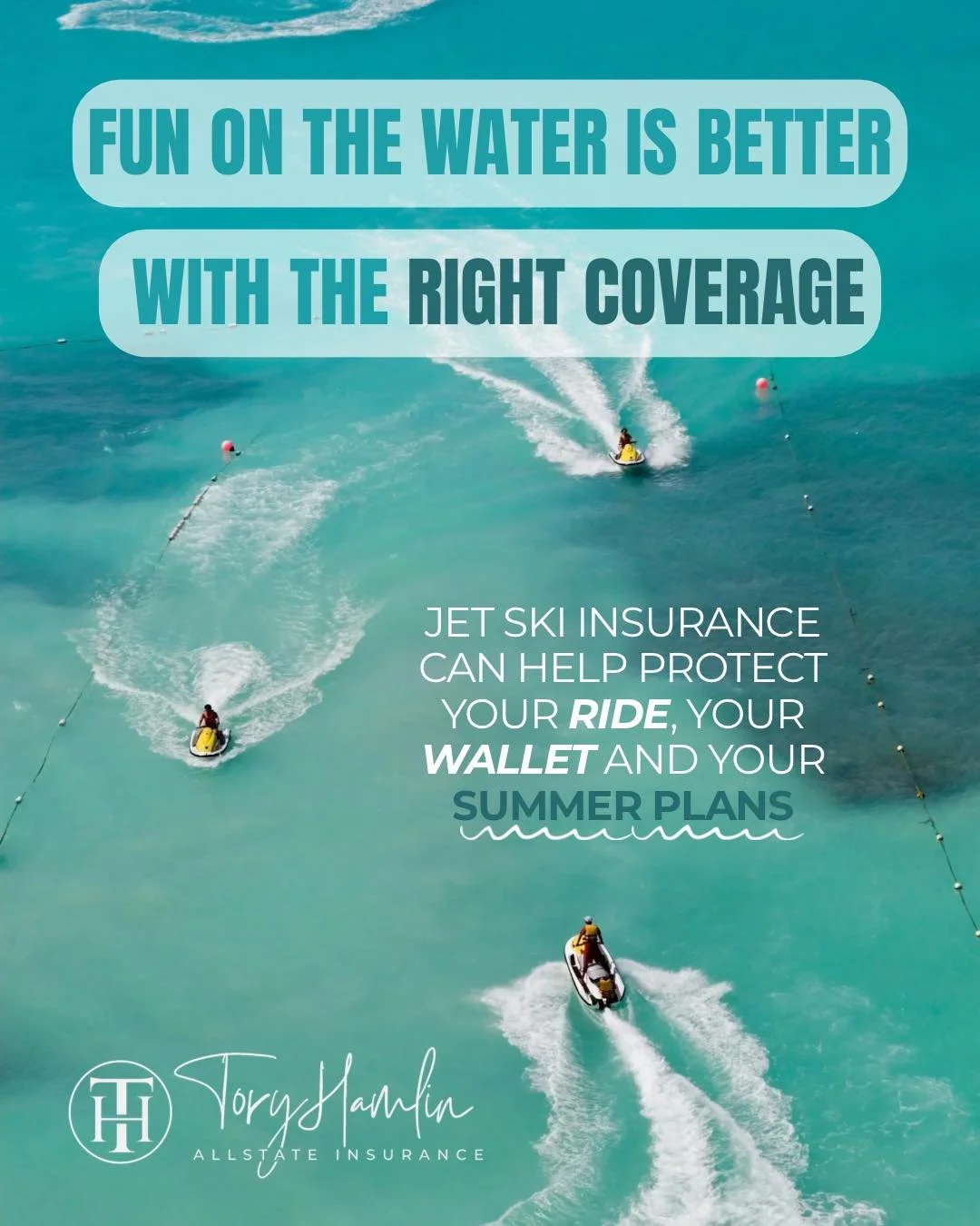 ☀️💦 Summer days are made for making waves&mdash;not worrying about what could go wrong.
Whether you're cruising the lake, towing riders, or enjoying a weekend on the water, jet ski insurance can help protect your watercraft, your finances, and your 