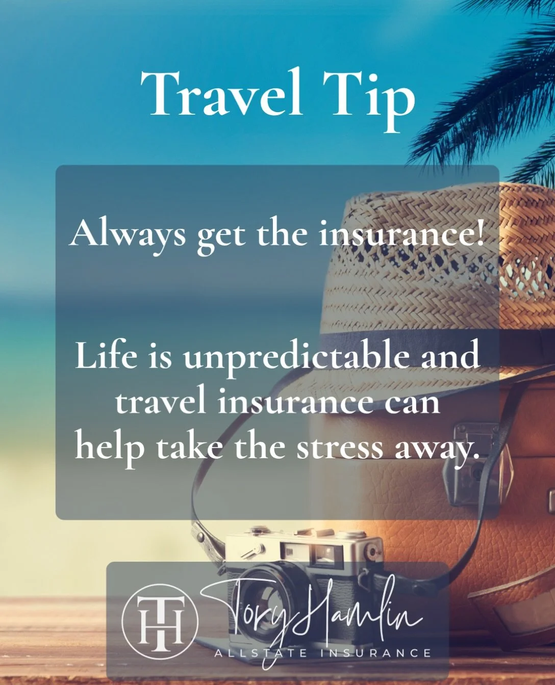 The best travel accessory? Peace of mind. ✈️✨

Because missed flights, unexpected changes, and surprises happen, but being prepared can make all the difference.

Make sure you&rsquo;re protected before your next trip. CALL/TEXT 904-765-0047