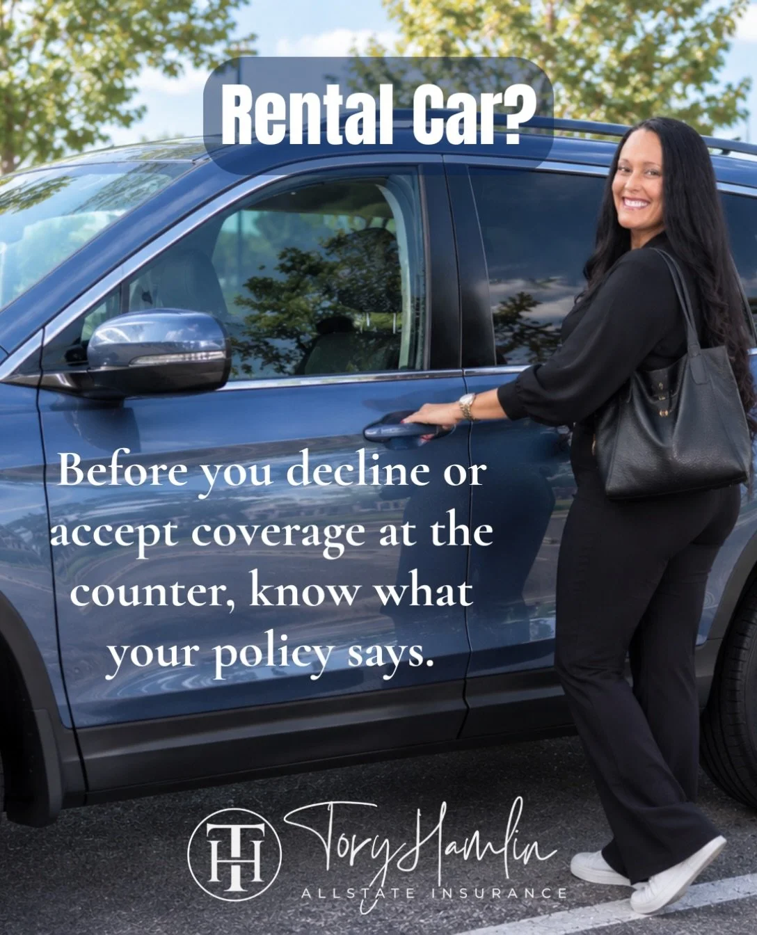 Need a rental car? 🚗👀

Before you grab the keys, know what your auto policy actually covers.

Rental coverage, deductibles, and who&rsquo;s responsible in an accident can all depend on your policy.

A quick call to your agent before you rent could 