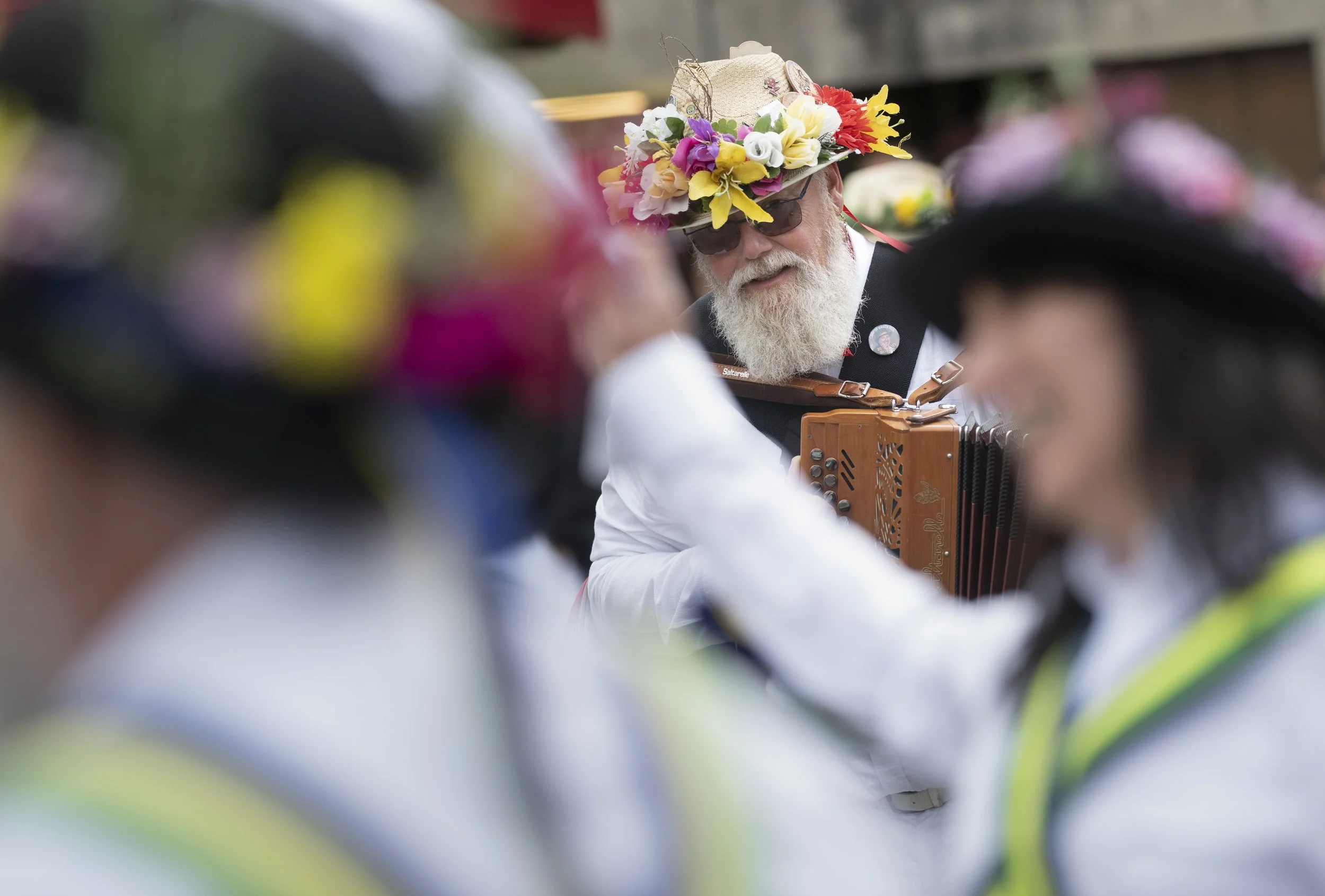 Morris dancers in Uppongham's Market place