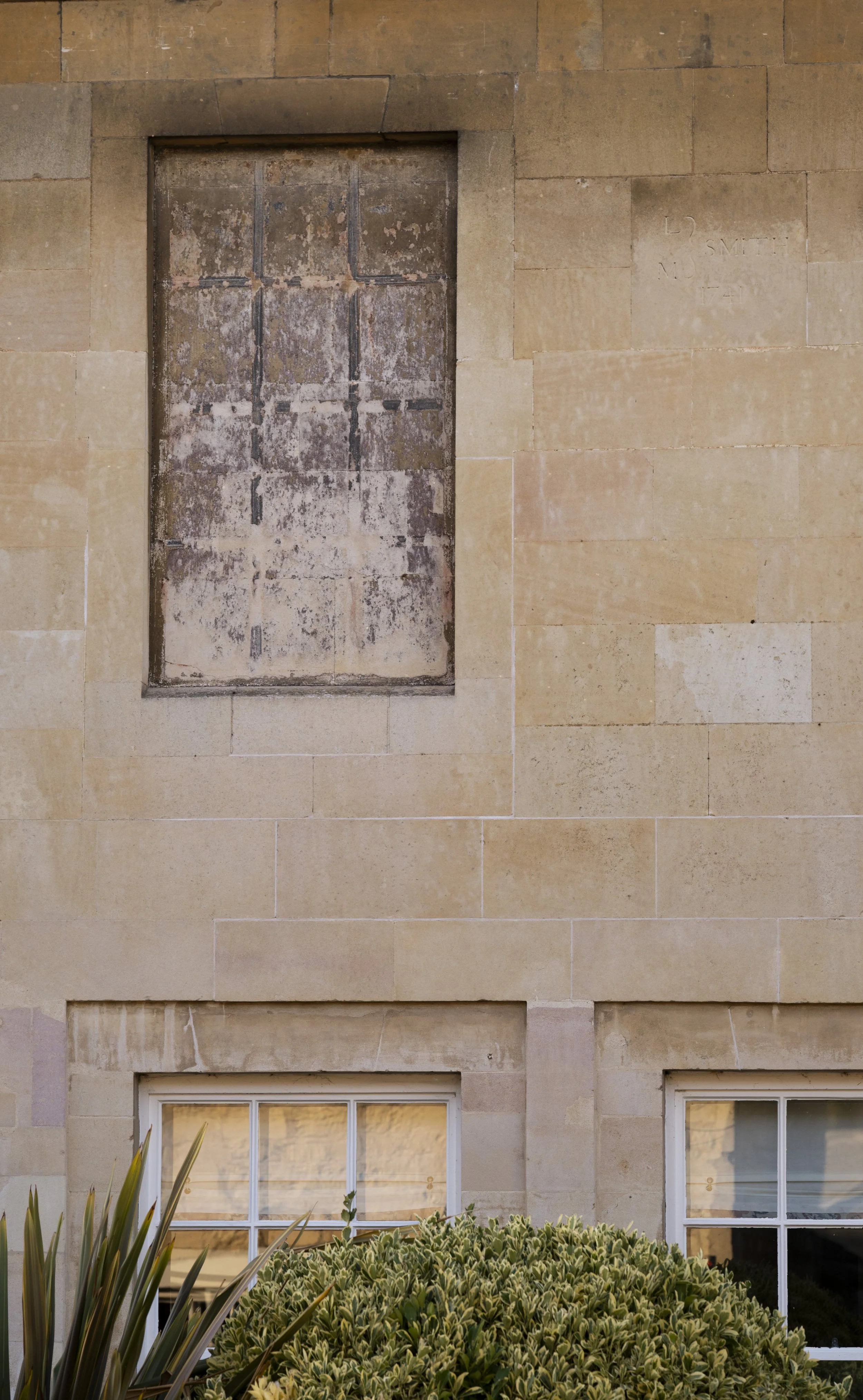 Ketton village property with a window bricked up during the window tax period